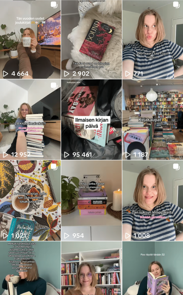 Kuvakaappaus @anniinasbooks-TikTok-Tililtä.
