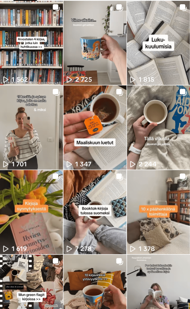Kuvakaappaus @anniinasbooks-TikTok-Tililtä.